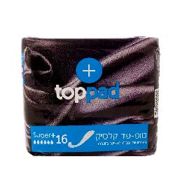תחבושות טופ פד סופר פלוס 16 יח' (1/12)