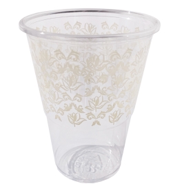 כוסות קריסטל 285 מ"ל 40 יח' קרם (1/25) PET