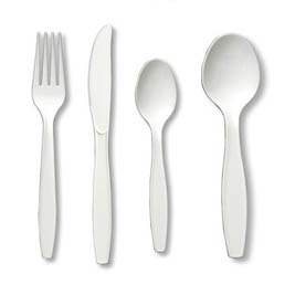 חד פעמי סיטונות סכו"ם לבן איכותי 100 יח'