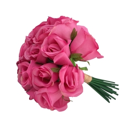 בוקט שושנים פוקסיה 18 יחי' 3423-20 אורגנזה