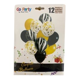 סט בלונים שחור לבן זהב טארגט 71926G
