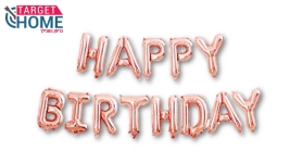 בלון לניפוח עצמי HAPPY רוז גולד 287 טארגט