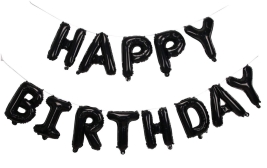 בלון לניפוח עצמי HAPPY שחור 287 טארגט