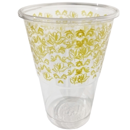 כוסות קריסטל 285 מ"ל 40 יח' זהב (1/25) PET