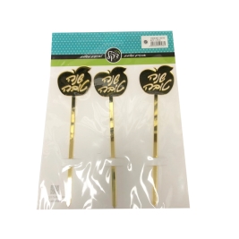 טופר אקרילי 3 יחי' צורת תפוח זהב 19576 דקל