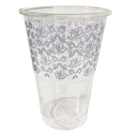 כוסות קריסטל 285 מ"ל 40 יח' כסף (1/25) PET