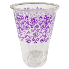 כוסות קריסטל 285 מ"ל 40 יח' סגול (1/25)PET