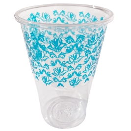 כוסות קריסטל 285 מ"ל 40 יח' טורקיז (1/25)PET