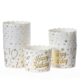 מאפינס יום הולדת לבן זהב 40 יחי' 18516 דקל