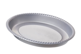 מגש אובלי עמוק כסף 10יח' (1/24)