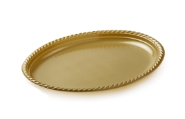 מגש אובלי שטוח זהב 20 יח' (1/25)