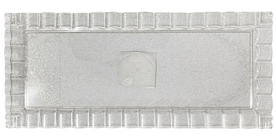 מגש גלים נצנץ כסף