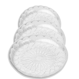 מגש פלסטיק עגול שקוף