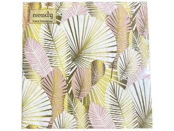 מפיות עלים ורוד זהב