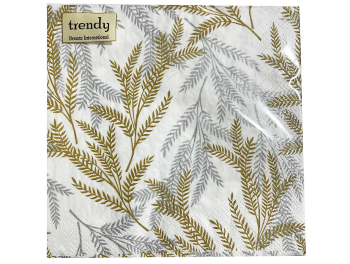 מפיות עלים כסף זהב