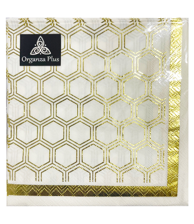 מפית כוורת זהב לבן