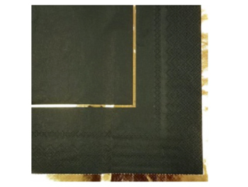 מפית קלאסי שחור זהב