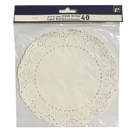 מפיות תחרה קוטר 16 ס"מ 40 יח' תבניכל