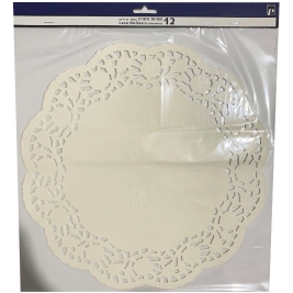 מפיות תחרה קוטר 32 ס"מ 12 יחי' תבניכל