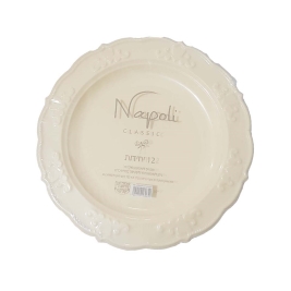 צלחת גדולה נאפולי 12 יחי' קרם (1/20)