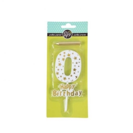 נר מספר 0 זהב כוכבים 18631 דקל