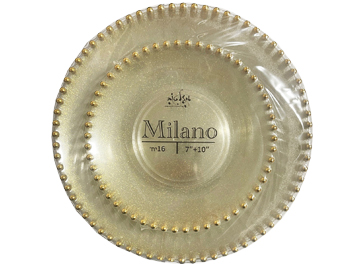 סט צלחות זהב