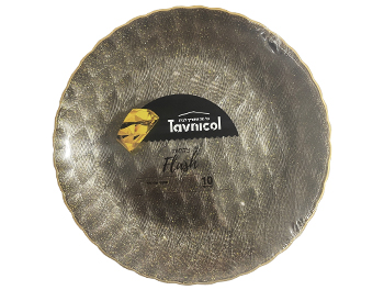 צלחות פלאש שחור זהב