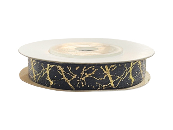 סרט סאטן שחור זהב