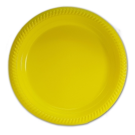 צלחת גדולה צהוב 20 יחי' (1/50)