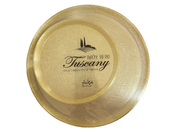 סט צלחות טוסקנה נצנץ זהב