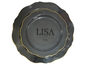 צלחות ליסה שחור