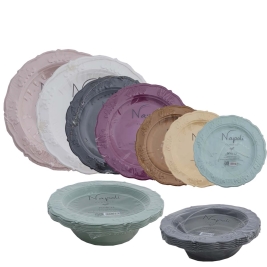 צלחות דגם נאפולי 12 יח'