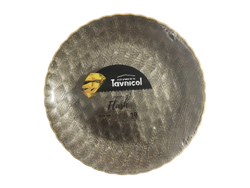 צלחת שחור זהב גדולה