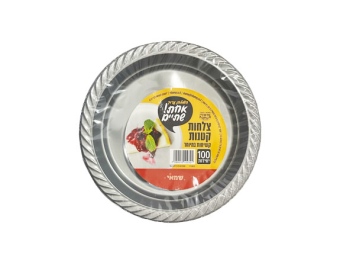 צלחות קטנות כסף 100 יחידות