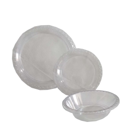 צלחות שקופות חד פעמיות 25 יח'