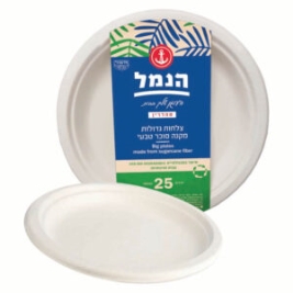 צלחות גדולות קנה סוכר 25 יחי'(1/20)