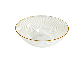 צלחת מרק פס זהב