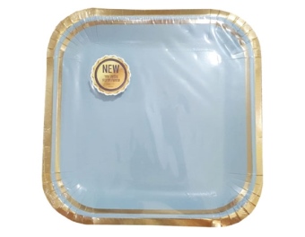 צלחת נייר תכלת