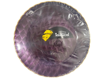 צלחת פלאש ענק סגול זהב