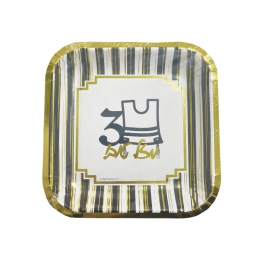 צלחת נייר קטנה ציצית 10 יחי' 8465 אורגנזה