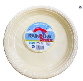 צלחת חד פעמי קרם