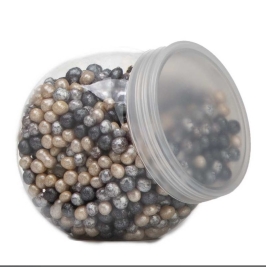 צנצנת פלסטיק עגול פחוס 12 יחי' 17200 דקל (1/50)