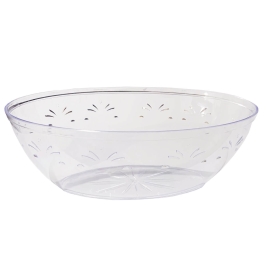 קערה אובלי עמוק שקוף פרח (1/50) תבניכל 5592 382