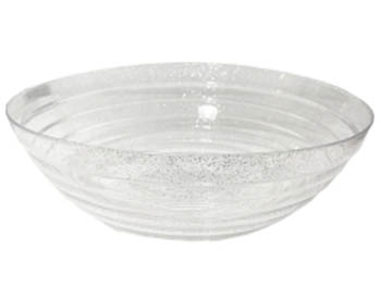 קערה פסים נצנץ כסף