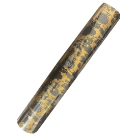 ראנר פשתן שחור מוכתם זהב  36 ס"מ 6801-11 3Y אורגנזה