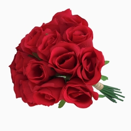 בוקט שושנים אדום 18 יחי' 3423-22אורגנזה