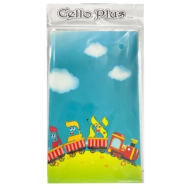 שקיות צלופן רכבת אותיות  25 יחי' 6302 אורגנזה