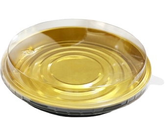 תבנית עגול זהב שחור