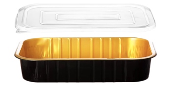 תבנית מלבן גדול שחור זהב